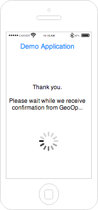 app confirmation screen