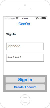 app login screen